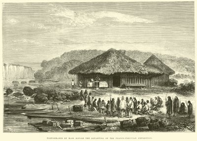 Performance of Mass Before the Departure of the Franco-Peruvian Expedition by Edouard Riou